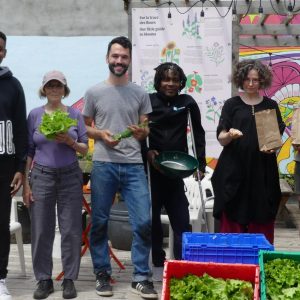 INEEI-PSH members at the Santropol Roulant Rooftop Gardening activity May 2022
